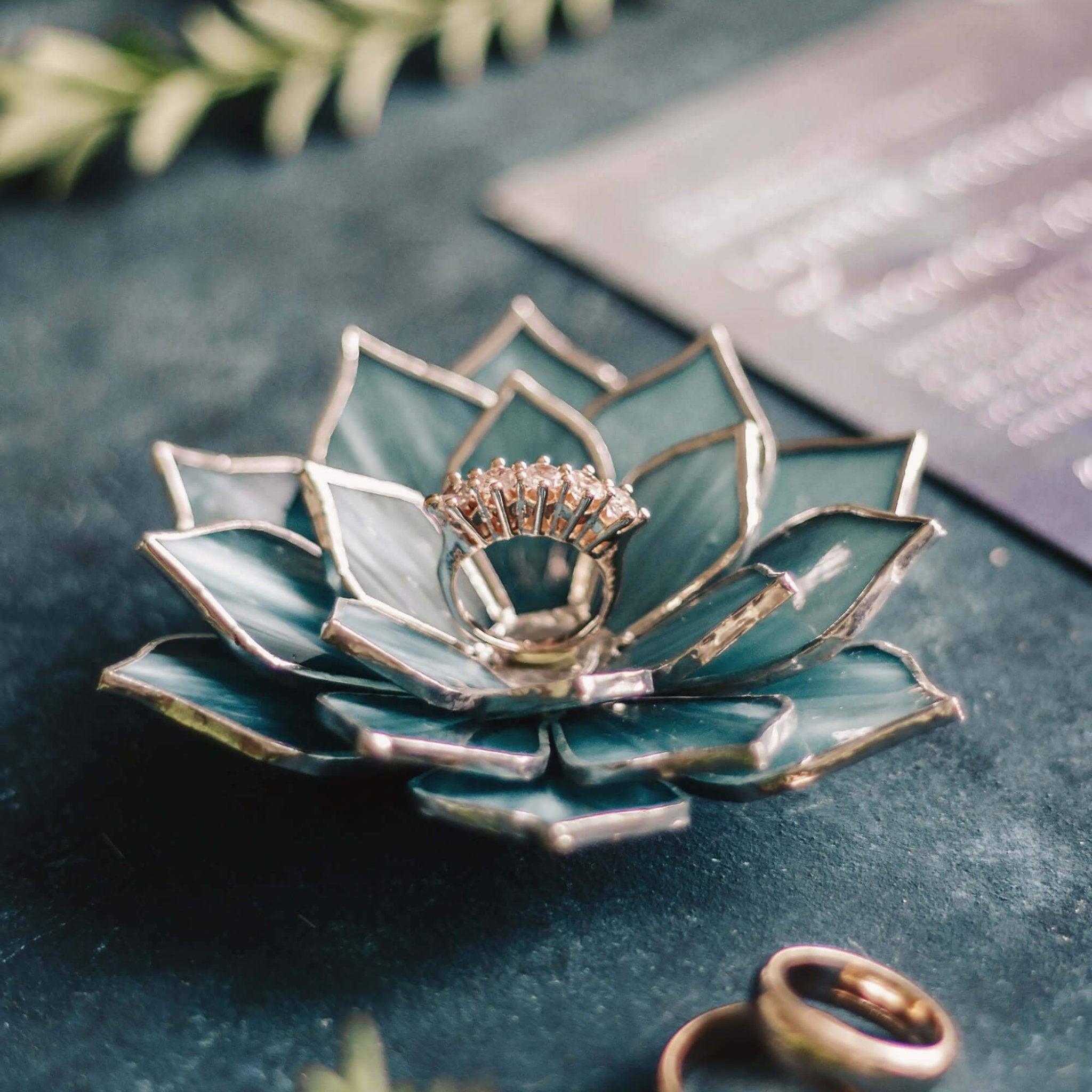 succulent jewelry Glass Succulent Jewelry Dish