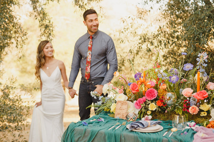 A Wildly Colorful Boho Wedding with Handmade Finds & GreenWeddingShoes