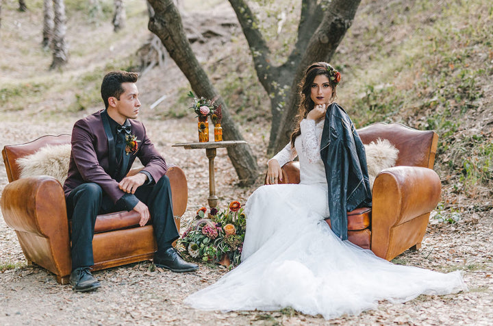 Gorgeous Wedding Inspiration with Colorful Fall Foliage