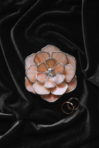 Blush Pink Stained Glass Peony Ring Dish • Dusty Pink