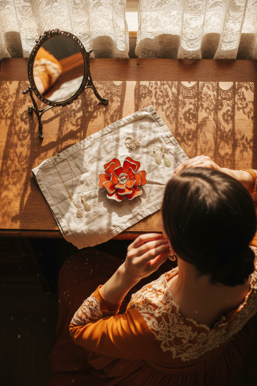 Glass Flower Ring Dish | Jewelry Storage