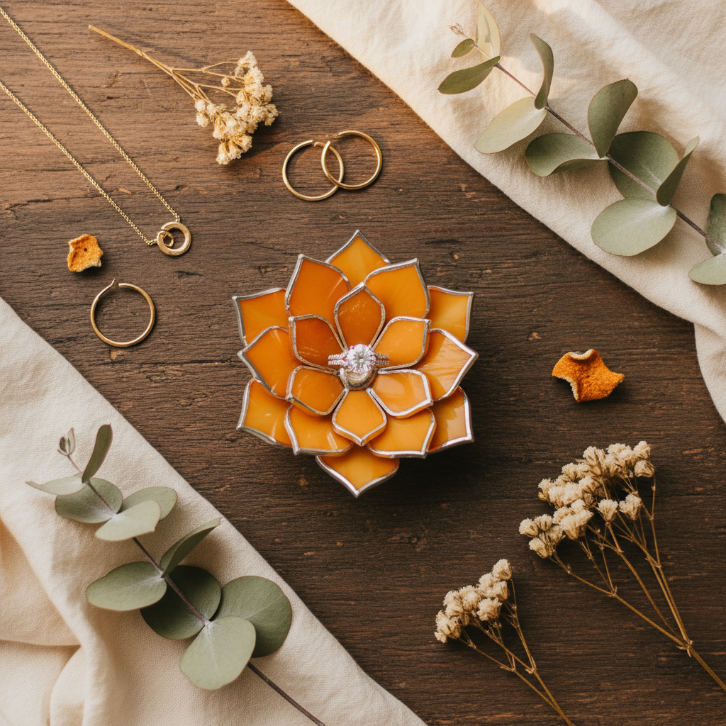 Romantic Proposal Ring Dish • Cottagecore Engagement Ring Holder