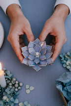 Stained Glass Lotus Ring Holder • Engagement Ring Dish • Something Blue For Bride