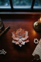 Stained Glass Ring Dish • Victorian Style Jewelry Holder • Gothic Vanity Decor