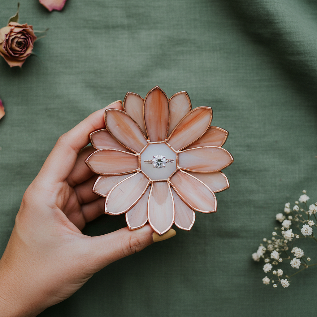 Daisy Ring Dish • Flower Girl Gift • Wedding Keepsake Ring Holder