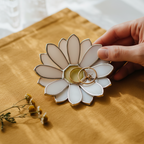 Glass Daisy Ring Dish