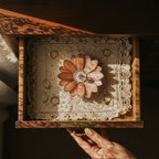 Daisy Ring Holder • Vanity Jewelry Dish • Floral Jewelry Tray for Dressing Table