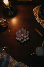 Stained Glass Ring Dish • Romantic & Dark Academia Vanity Decor • Floral Nightstand Jewelry Dish