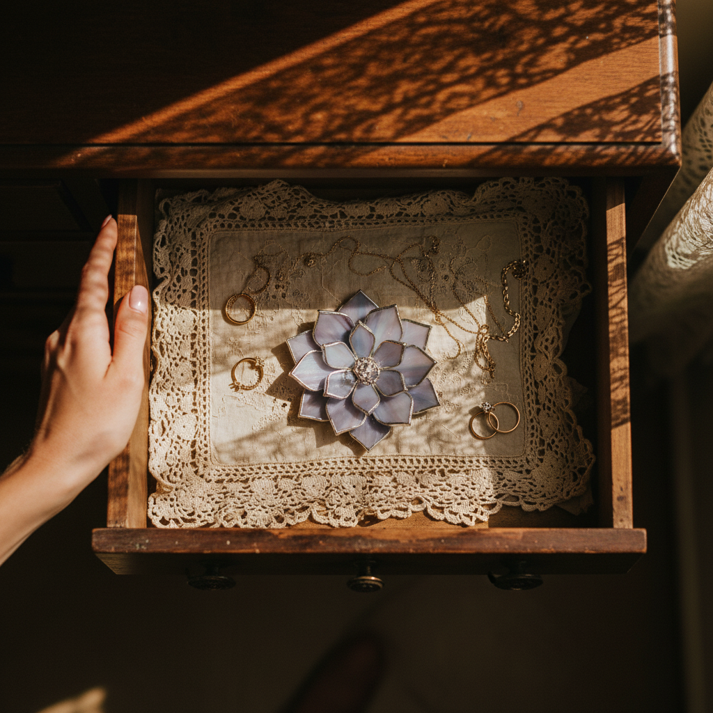 Stained Glass Proposal Ring Dish • Wedding Ring Holder • Bridal Gift