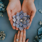 Stained Glass Lotus Ring Holder • Engagement Ring Dish