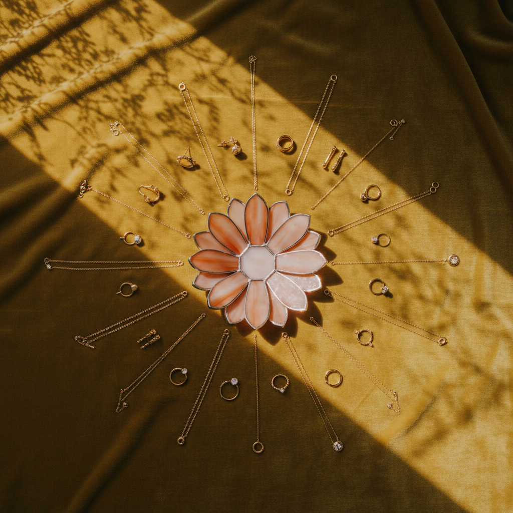 Stained Glass Daisy Ring Dish • Floral Jewelry Dish for Grandmother • Mother's Day Keepsake