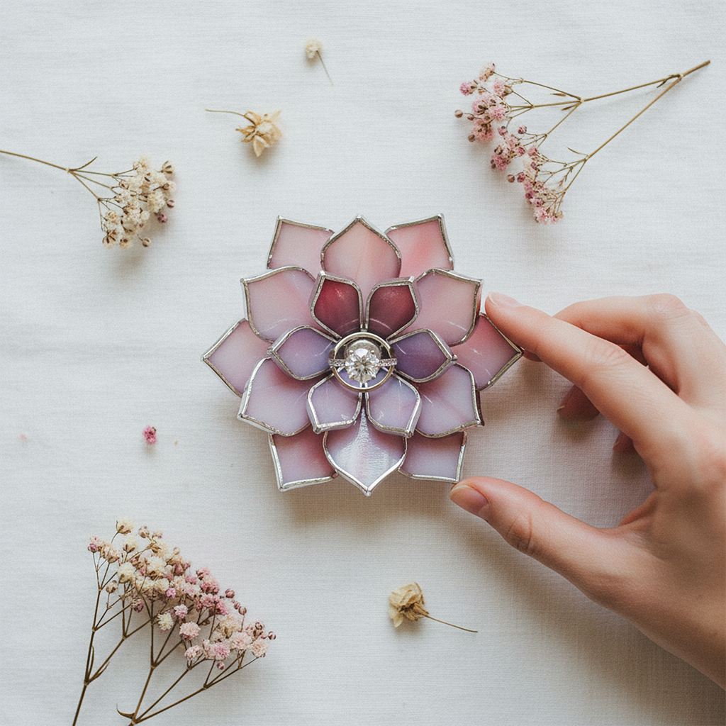 Minimal Glass Ring Dish • Jewelry Holder for Everyday Use • Thoughtful Gift for Her
