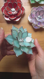 Stained Glass Flower Ring Dish • Bridal Ring Holder • Fairycore Wedding Detail