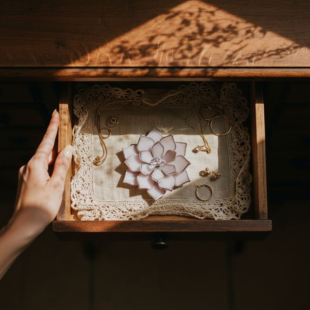 Stained Glass Proposal Ring Dish • Wedding Ring Holder • Bridal Gift