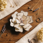 Stained Glass Flower Wedding Ring Holder Dish for Ceremony • Ring Bearer Alternative