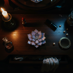 Stained Glass Ring Dish • Romantic & Dark Academia Vanity Decor • Floral Nightstand Jewelry Dish