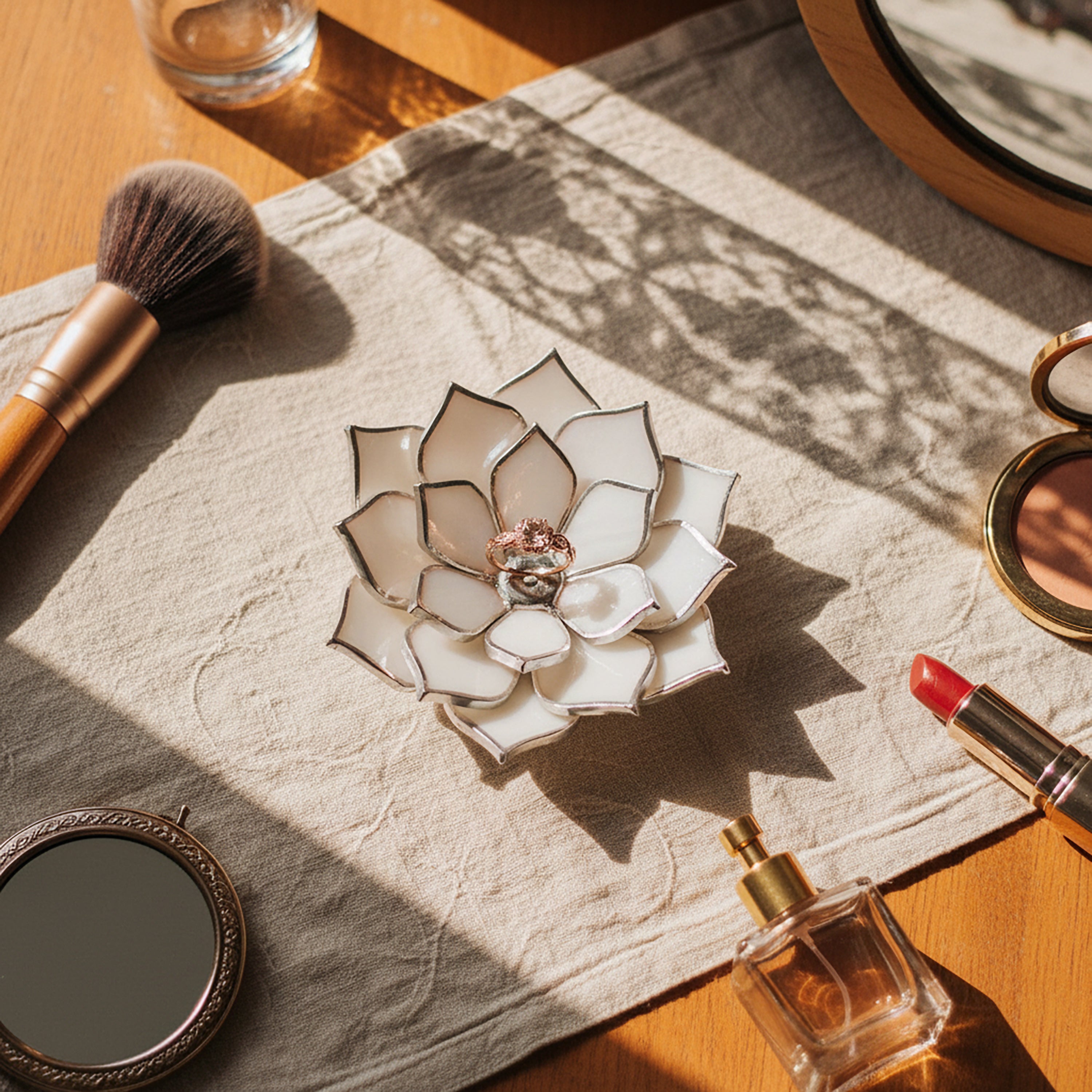 Minimal Glass Ring Dish • Jewelry Holder for Everyday Use • Thoughtful Gift for Her