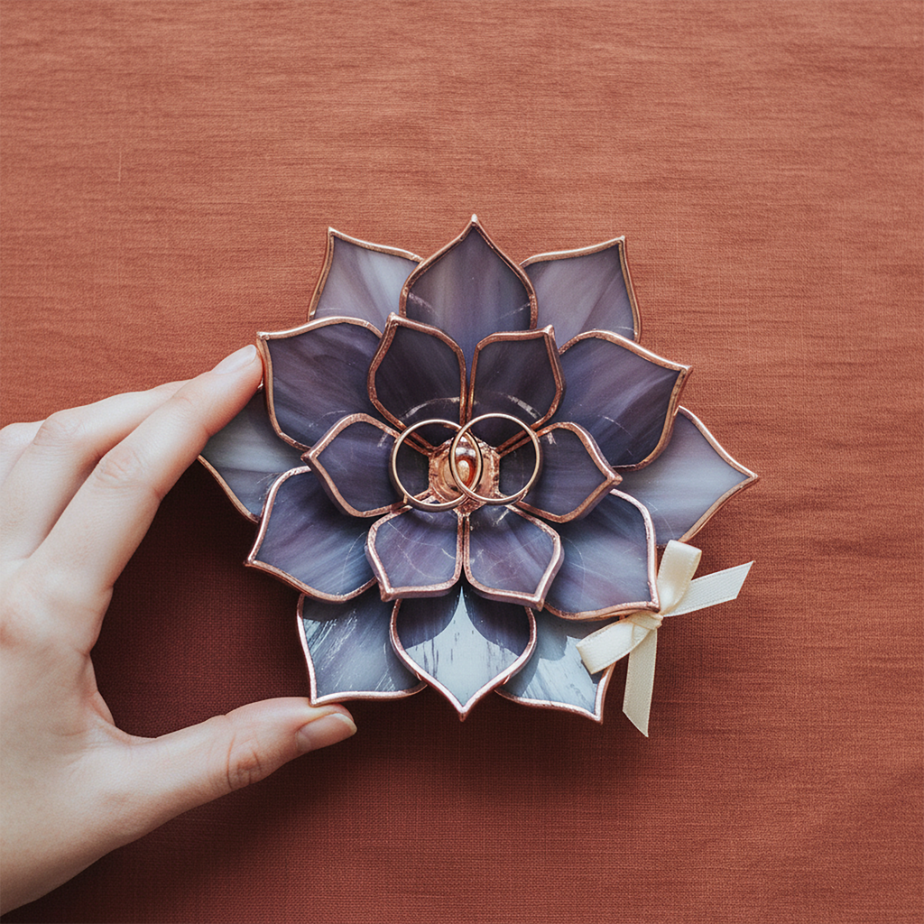 Minimal Glass Ring Dish • Jewelry Holder for Everyday Use • Thoughtful Gift for Her