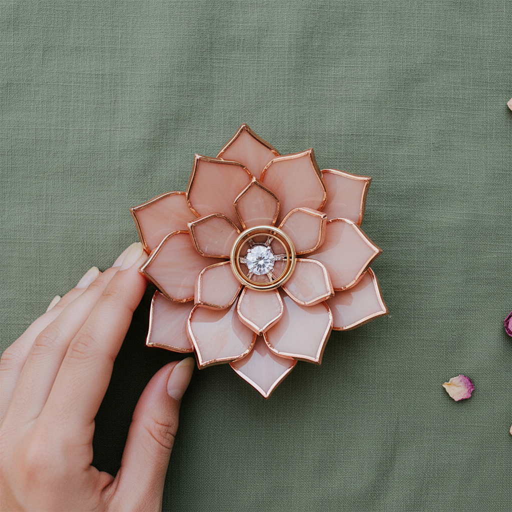 Minimal Glass Ring Dish • Jewelry Holder for Everyday Use • Thoughtful Gift for Her