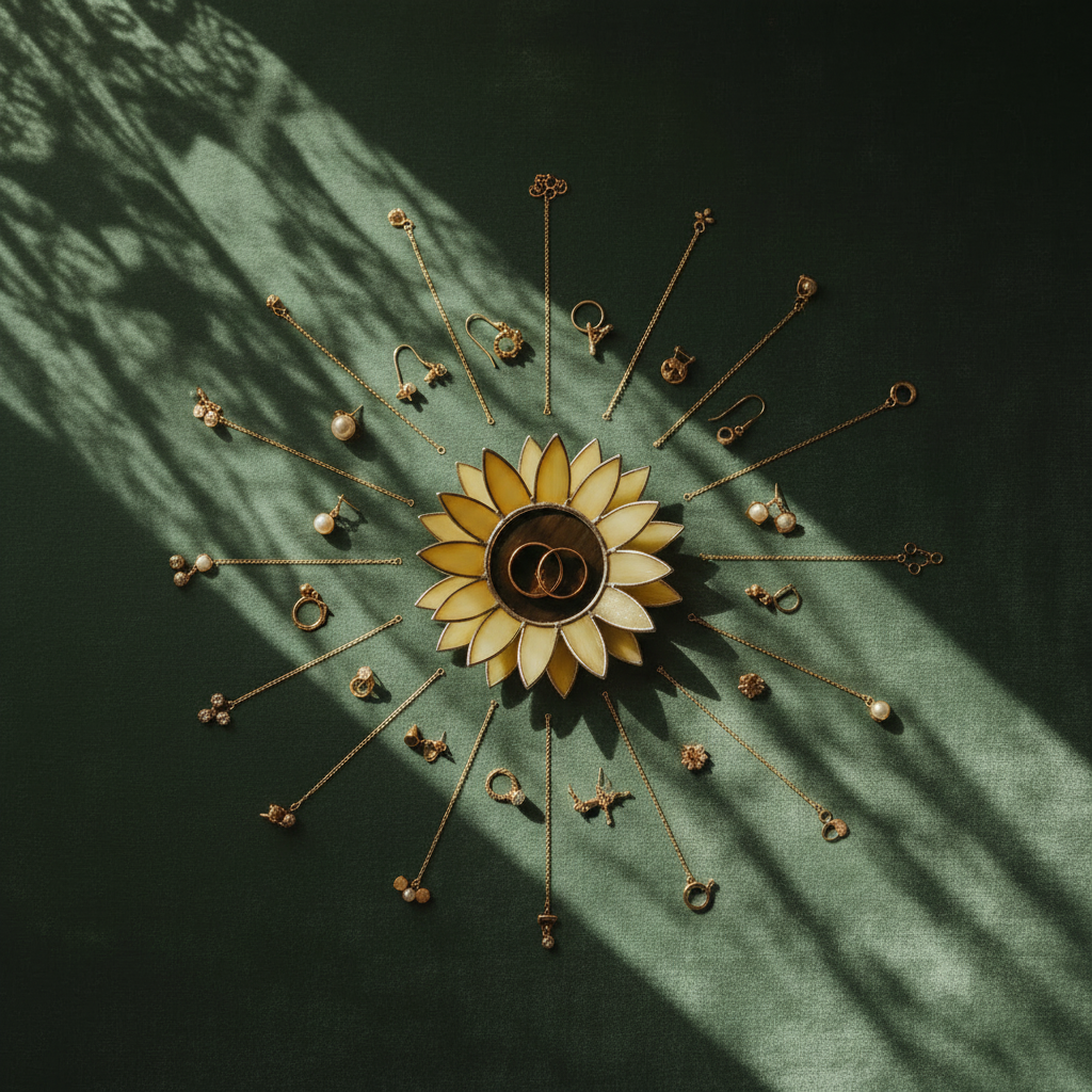 Sunflower Ring Dish • Floral Jewelry Dish for Mother's Day