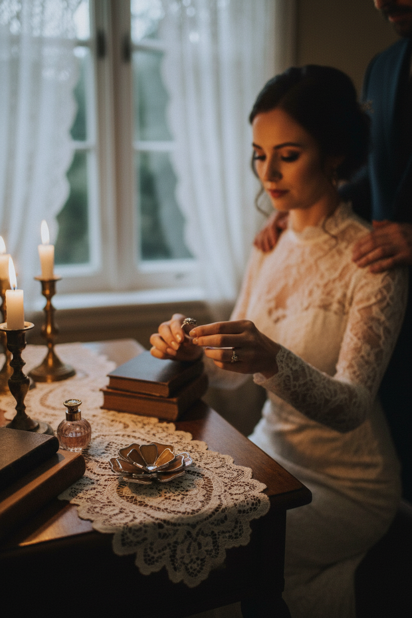 Flower Ring Dish Gift for the Couple • Wedding Ring Holder Keepsake