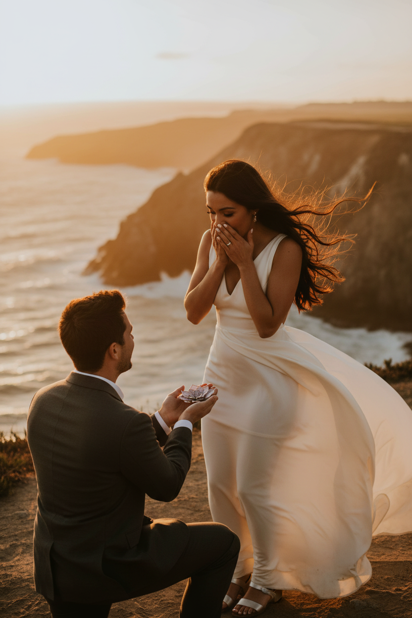 Proposal Ring Dish • Romantic Jewelry Plate for Engagement & Wedding