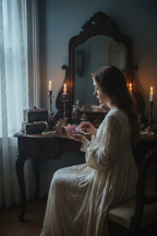 Stained Glass Ring Dish • Romantic & Dark Academia Vanity Decor • Floral Nightstand Jewelry Dish