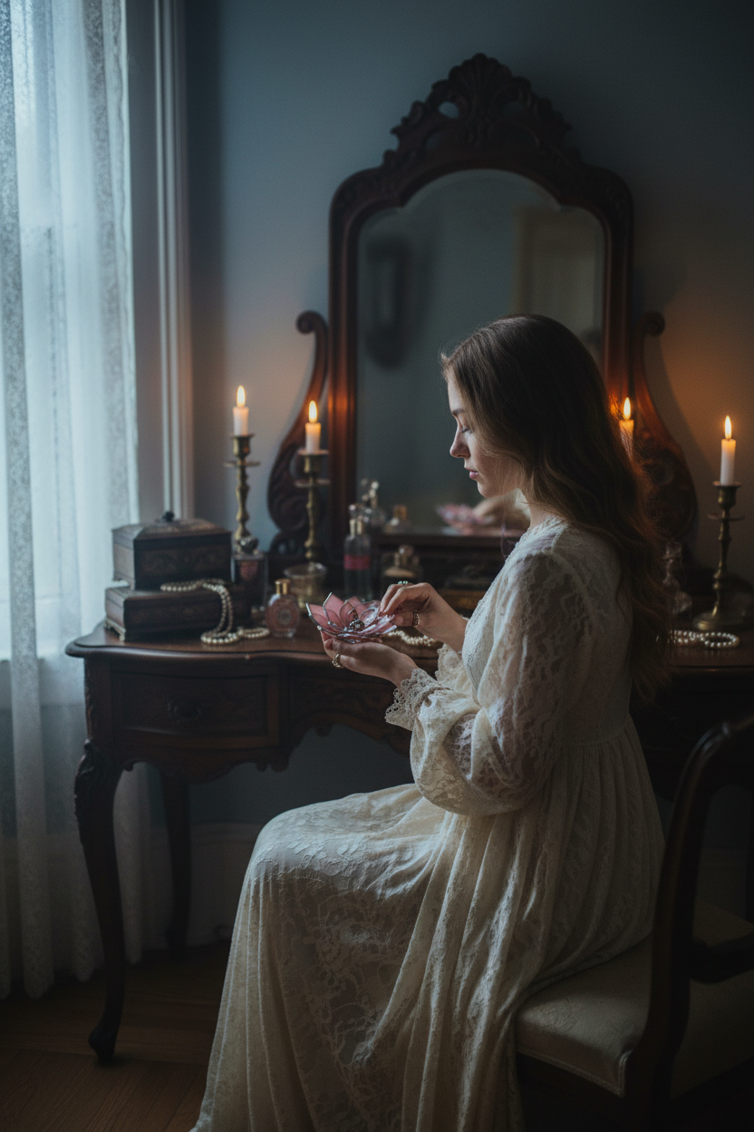 El Yapımı Opal Vitray Yüzük Tabağı – Çiçek Şeklinde Takı Tutucu