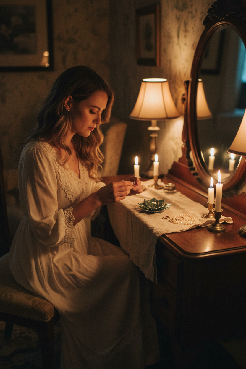 Stained Glass Ring Dish • Victorian Style Jewelry Holder • Gothic Vanity Decor