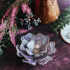 purple flower ring box