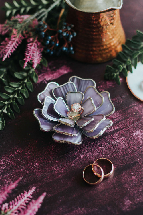 purple wedding ring box