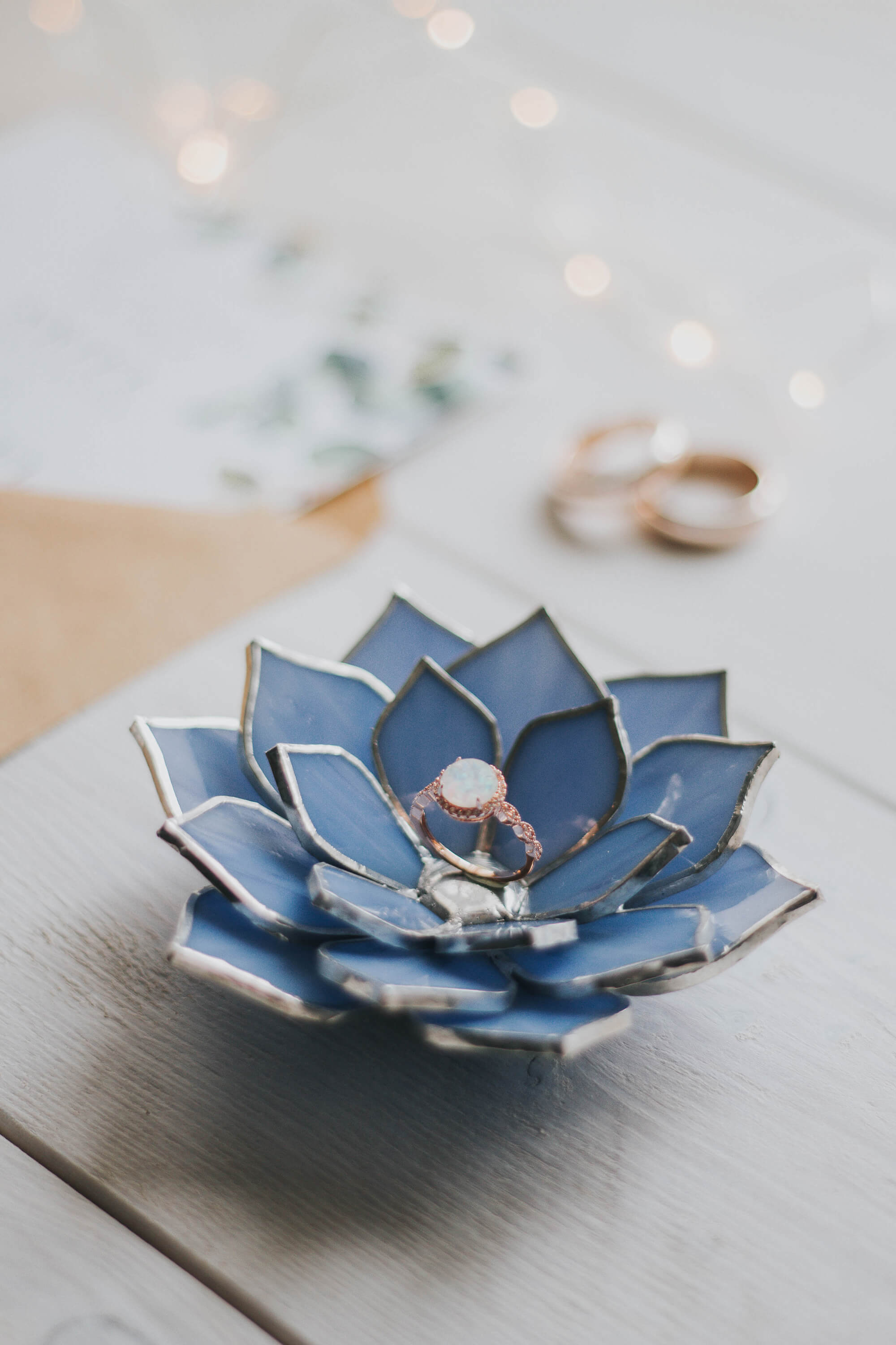 succulent ring box Glass Succulent Jewelry Dish