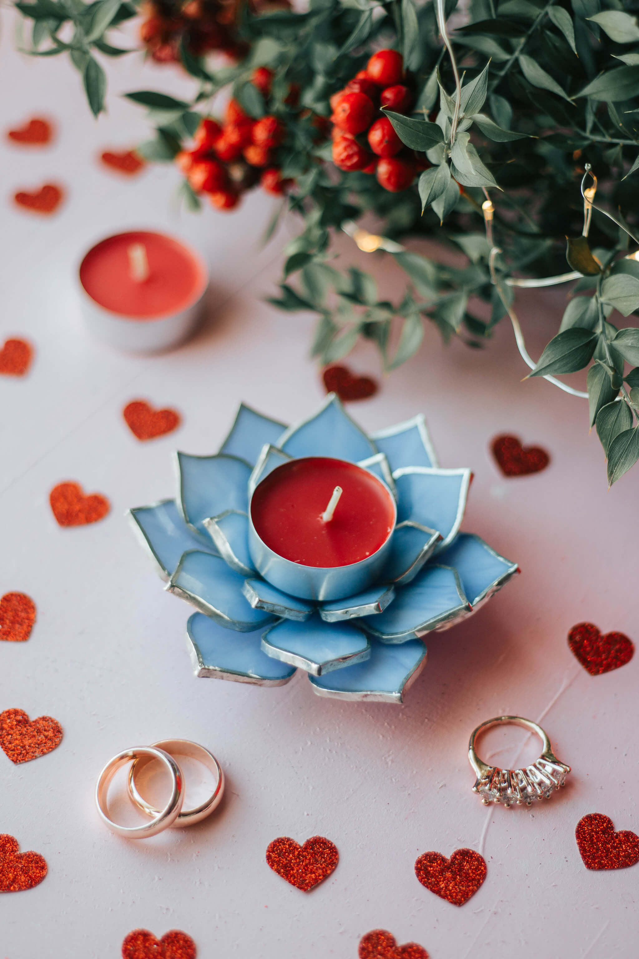succulent candle ring Stained Glass Succulent Ring Dish for Weddings & Engagements – Waen