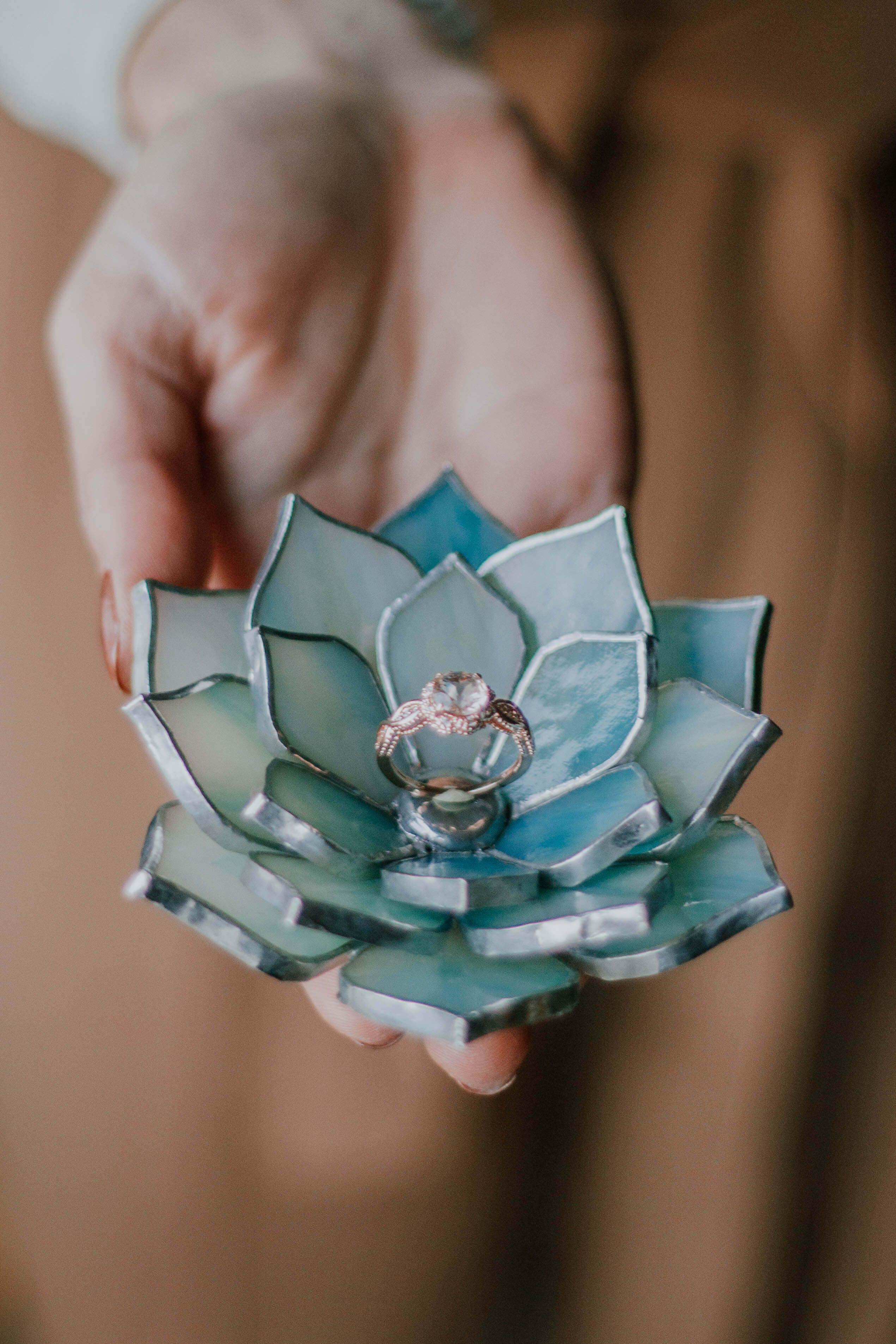 stained-glass-mint-green-blue-succulent-ring-dish-wedding-ceremony-decor-jewelry-holder