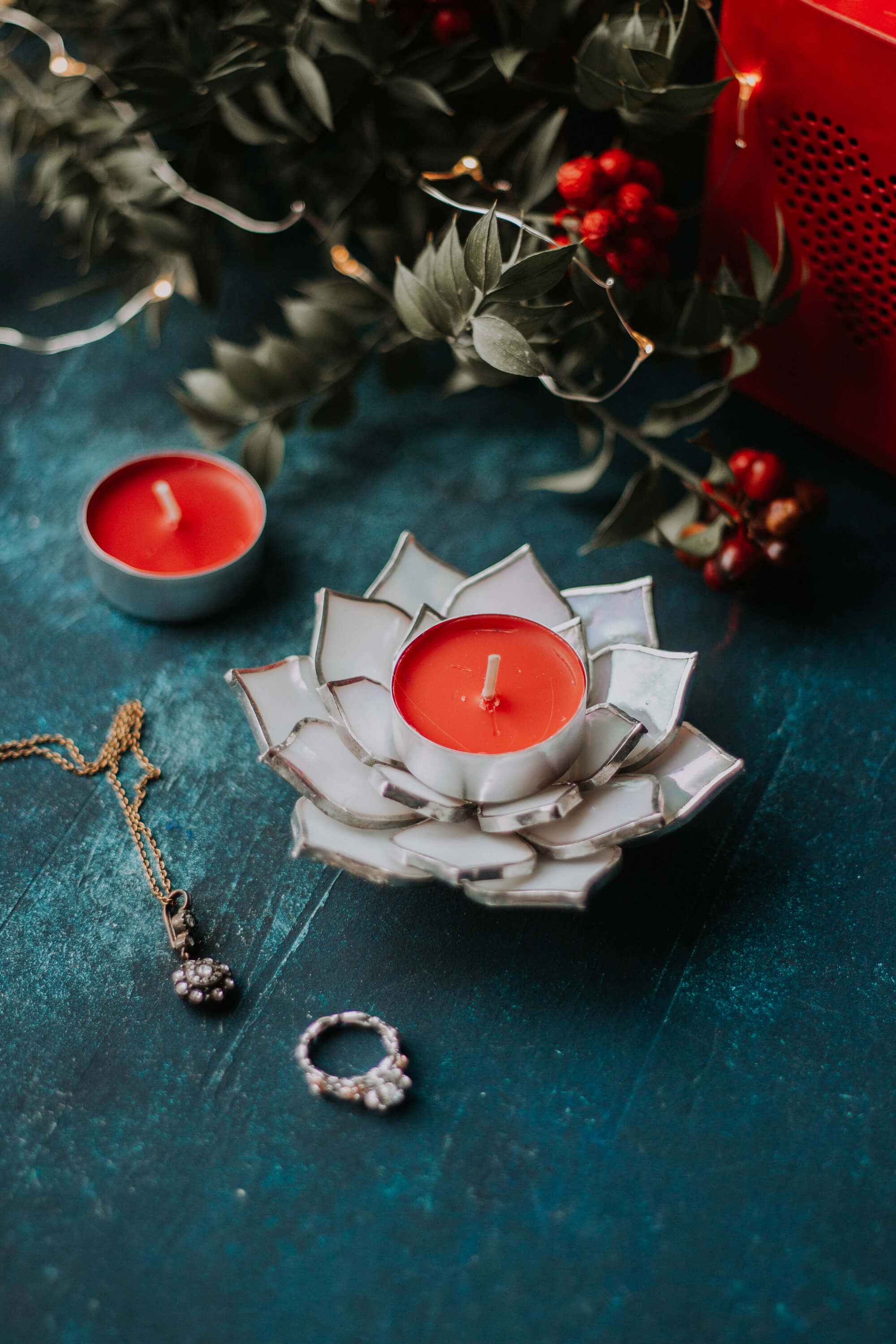succulent candle rings Opalescent Glass Succulent Jewelry Holder & Ring Dish by Waen