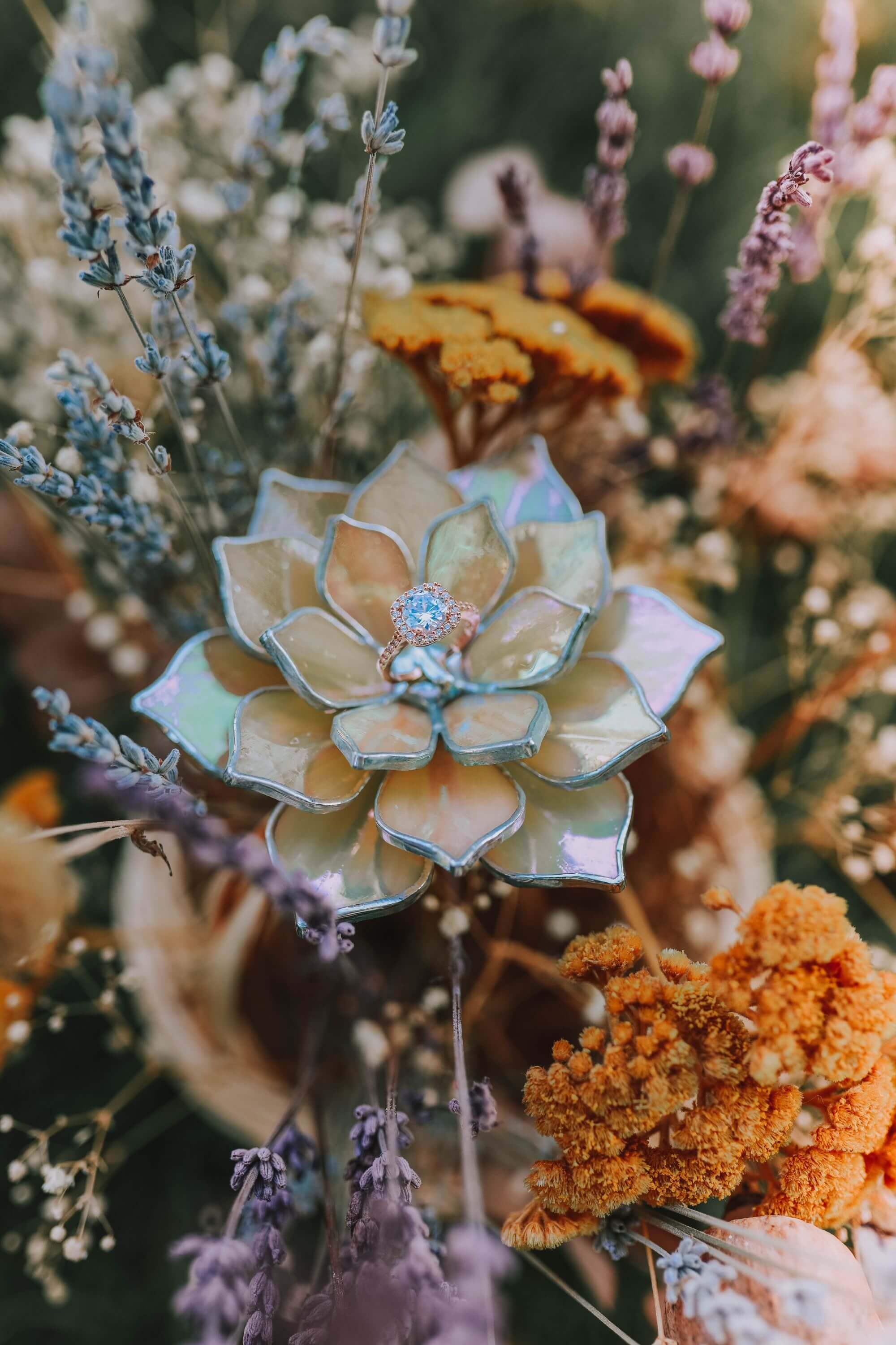 Stained Glass Iridescent Succulent Ring Dish | CRYSTALS – LIMITED EDITION