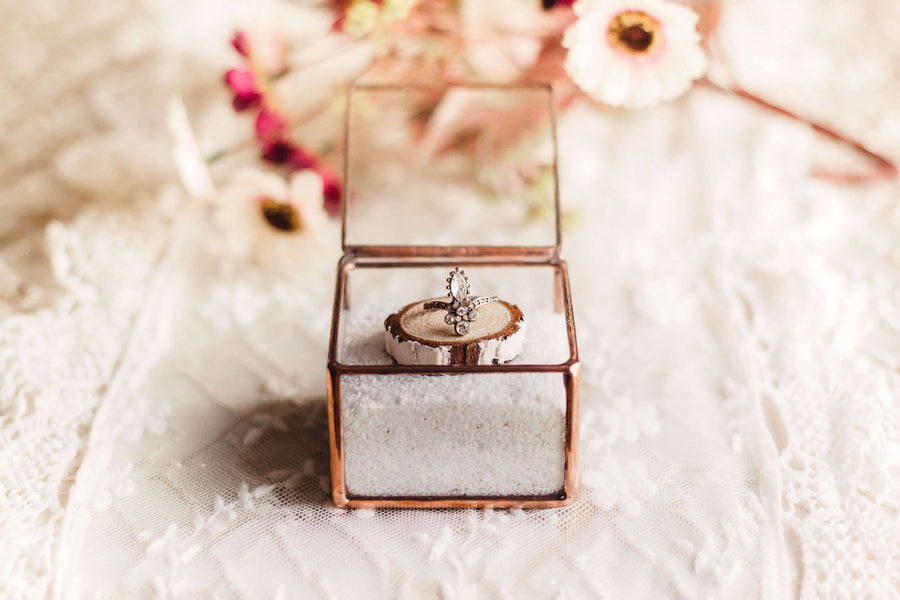 MUUJEE Slim Engagement Ring Box - Engraved Wooden India | Ubuy