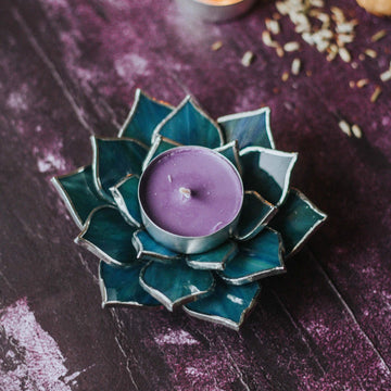 succulent candle holder